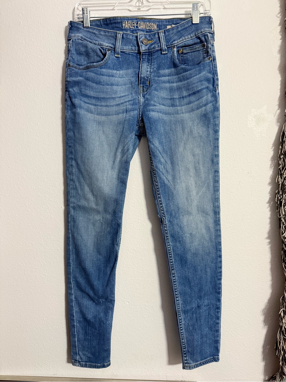 ❄️ Harley-Davidson • Light Blue Skinny Jeans • Women’s Medium